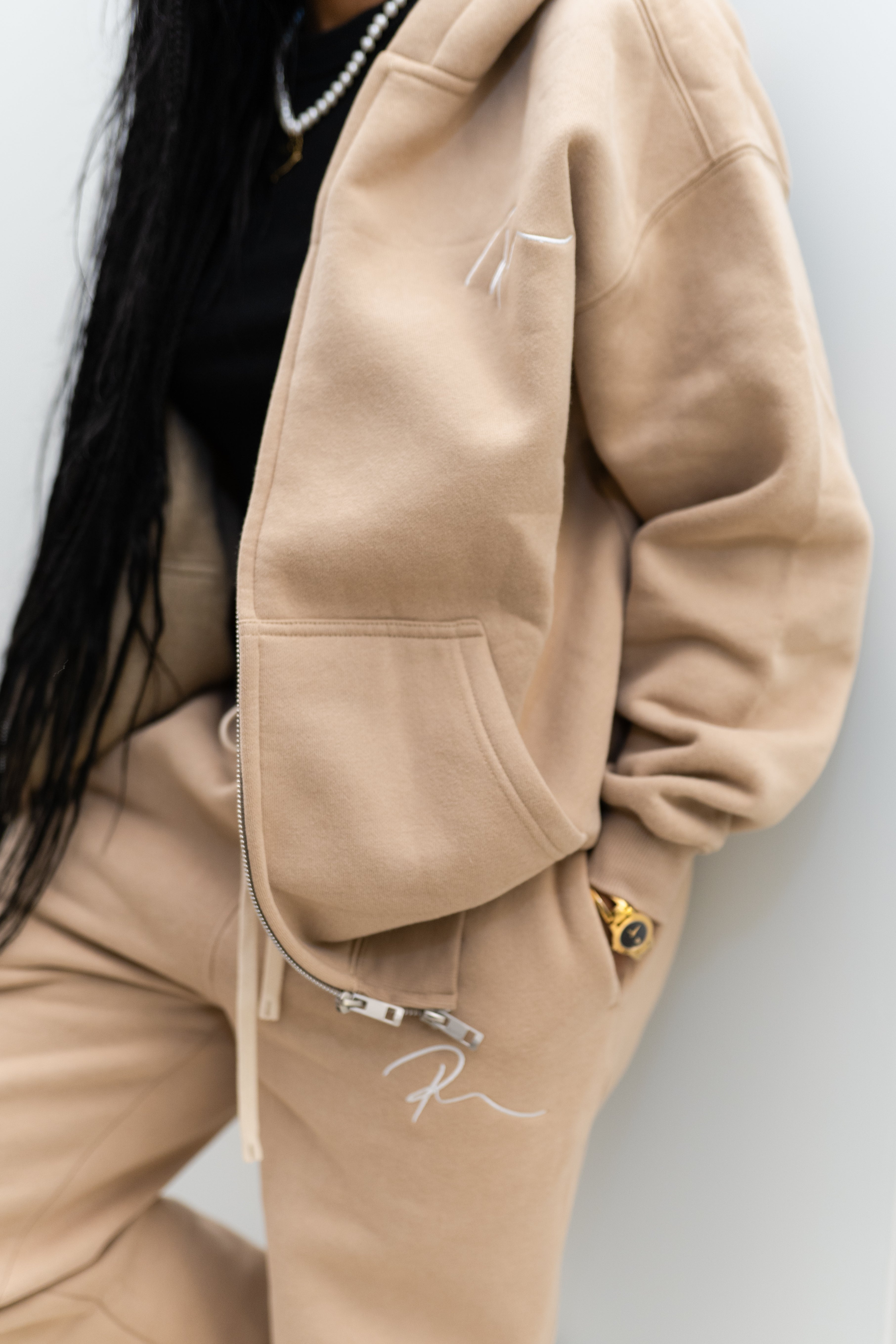 Preme Champagne Zip Up Hoodie