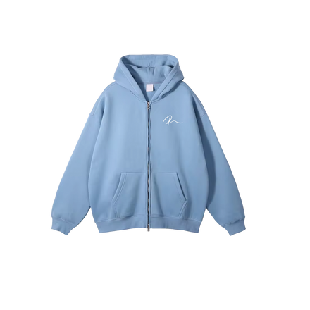 Preme Powder Blue Zip Up Hoodie